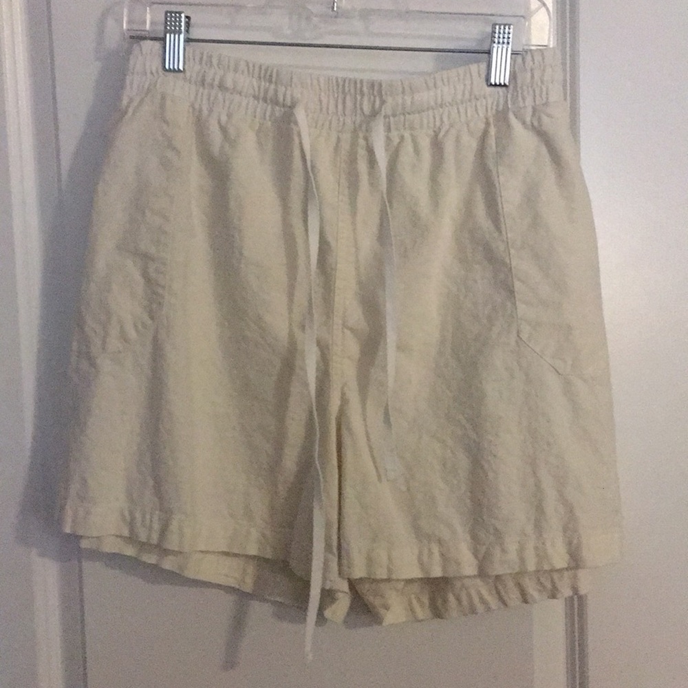 Drawstring linen short